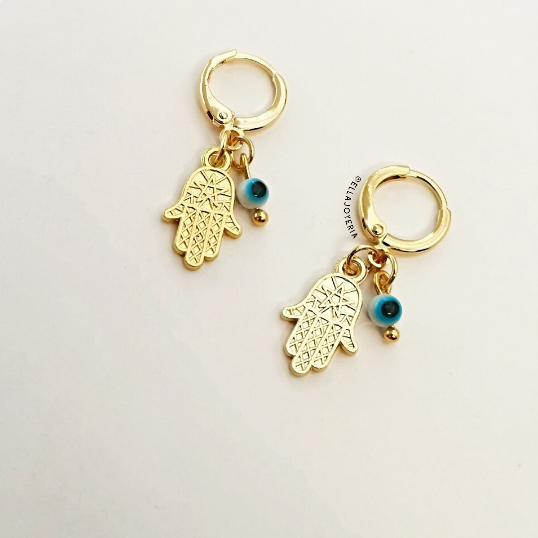 ARETES HAMSEY - Ella Joyeria