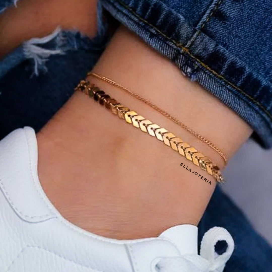 TOBILLERA ESPIGAS - Ella Joyeria